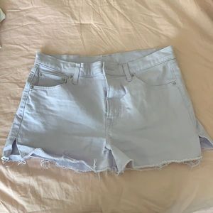 GAP lavender frayed high waisted shorts size 31